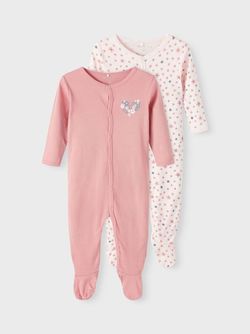 NBFNIGHTSUIT 2P W/F ROSETTE FLOWER NOOS  - Name It
