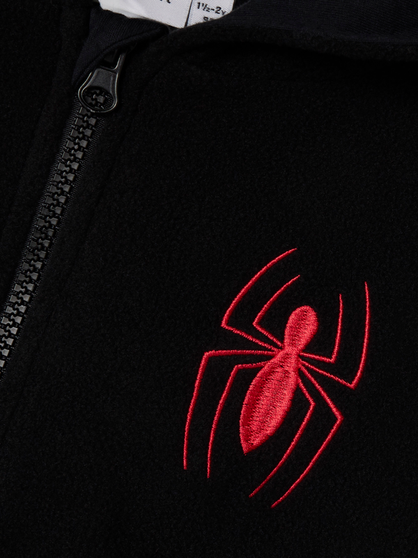 Name It Jared Spider Fleece Zip Black - Name It