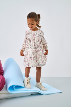 KMGTHYRA LIFE LS A-SH DRESS AOP WVN NOOS  - Kids Only 