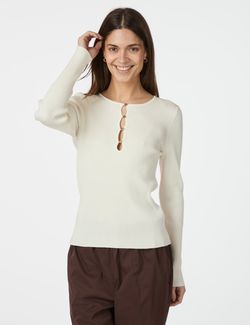Carlton Knit Blouse  - Neo noir