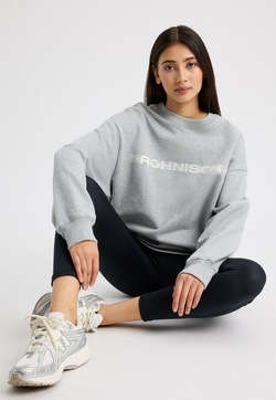 Røhnisch Cotton Emblem Sweatshirt GREY MELANGE - Røhnisch