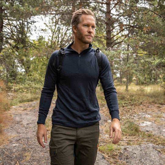 Tufte M Bambull Half Zip Sky Captain - Tufte