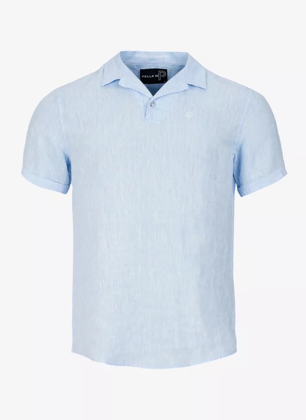 Pelle P Linen Polo Sky Blue - Pelle P