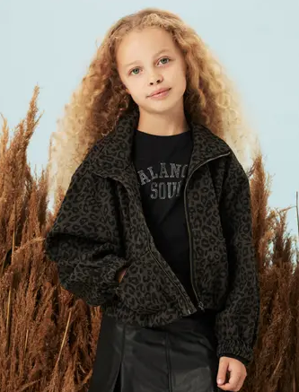 Name It Lela Ls Leo Jacket Mockingbird - Name It