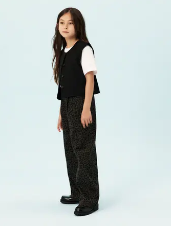 Name It Bella Wide Leo Pants Mockingbird - Name It