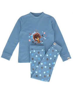 Gullkorn Bukkene Pysjamas  Tåkeblå - Gullkorn Design