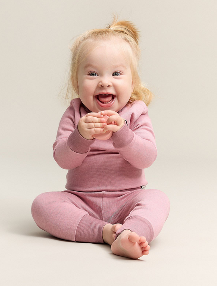 Gullkorn Grana Ull babybukse Tåkerosa - Gullkorn Design