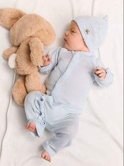 Gullkorn Vakke Ull Babydress Light blue - Gullkorn Design