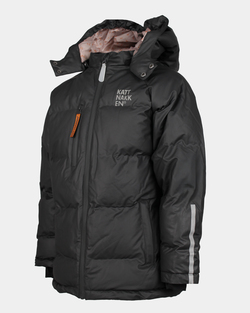 Kattnakken Bobleregnjakke Sludd Junior Kattesvart - Kattnakken