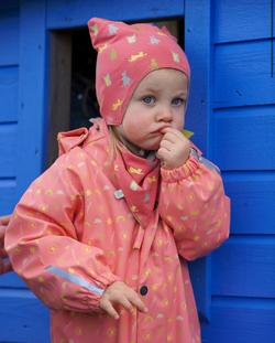 Kattnakken Babyregndress Dugg Stokkrose - Kattnakken