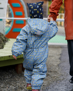 Kattnakken Babyregndress Dugg Mjuk blå - Kattnakken