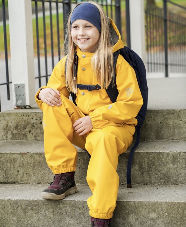 Kattnakken regnsett junior Oker