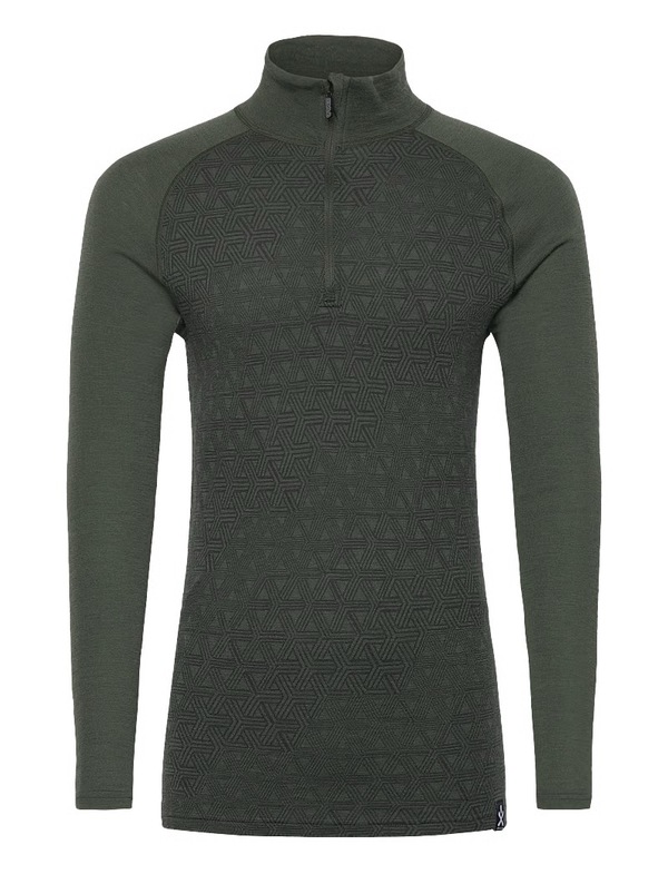 Bula Geo Merino Wool Halfzip Dolive - Bula