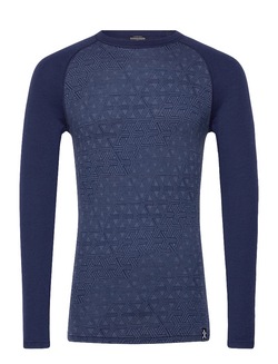 Bula Geo Merino Wool crew Navy - Bula
