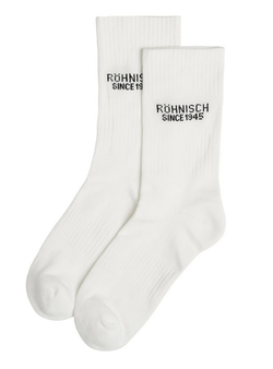 Røhnisch 2-Pack Logo Socks White - Røhnisch