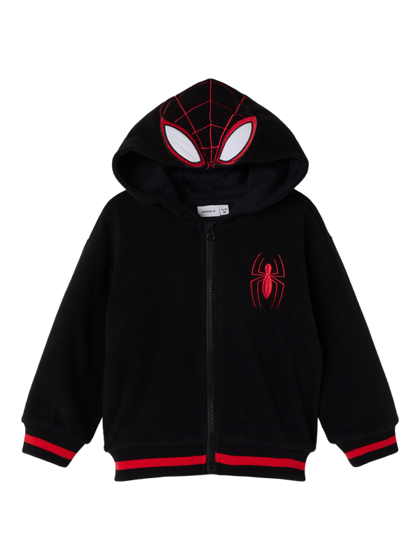 Name It Jared Spider Fleece Zip Black - Name It