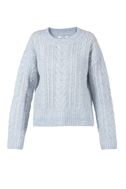 Blue Daimi Cable Blouse PALE BLUE - Blue Sportswear