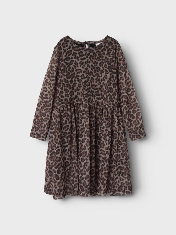 Name It Silje Ls Dress Black/Animal - Name It