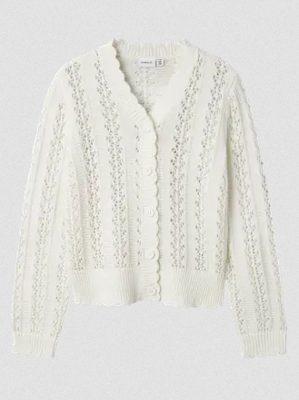 Name It Tana Knit Card BRIGHT WHITE - Name It