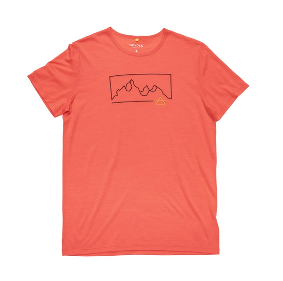 Devold Active Outline Tee Man Cayenne - Devold