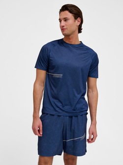 Hummel Court AOP Light Weight T-Shirt Insignia Blue - Hummel