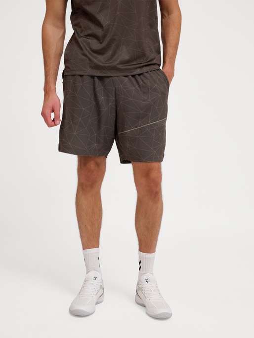 Hummel Court AOP Pocket Shorts Turkish Coffee - Hummel