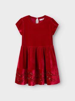 Name It Frevelo Vel Dress Jester Red - Name It