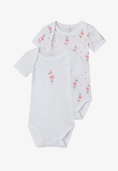 Name It SS Body 2Pk Flamingo/Bright White - Name It