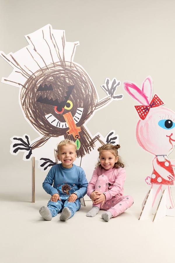 Gullkorn Bukkene Pysjamas  Tåkeblå - Gullkorn Design