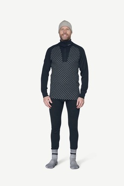 Devold Signature Merino Zip Man Ink/Offwhite - Devold